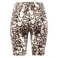 thumbnail image 3 of A2Y Women's Brushed Microfiber Snakeskin Print Biker Shorts Tan Brown2 2XL, 3 of 3