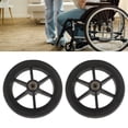 thumbnail image 4 of Roue de Fauteuil Roulant, Accessoire de Fauteuil Roulant Résistant à l'Usure 6 Pouces 2 Pcs Antidérapant Noir pour la Plupart des Fauteuils Roulants Électriques, 4 of 7
