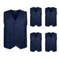 thumbnail image 1 of TOPTIE 5 Pack Unisex Work Vest Button Up Vest Volunteer Activity Supermarket Uniform-Navy Blue-M, 1 of 7