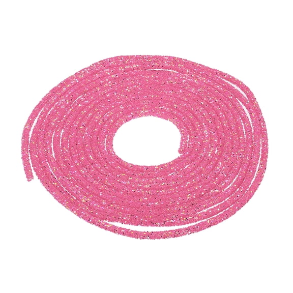 Uxcell 6 Yards Sequins Rope, Glitter Rope Sequins Rhinestone Tube Cord for Wedding Dresses Costume Jewelry Accessory DIY Crafts Shoelaces, Pink