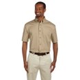 thumbnail image 1 of The Harriton Mens Easy Blend Short Sleeve Twill Shirt Shirt with Stain-Release - STONE - 3XL, 1 of 2