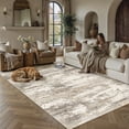 thumbnail image 4 of BERTHMEER 8'x10' Area Rugs for Living Room Large Abstract Bedroom Dining Room Machine Washable Non-slip Contemporary Rugs,Brown&Yellow, 4 of 9