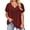 02_Wine Red, variant on NISVIYA Womens Tops Plus Size Flattering Ruffle Sleeve Cute V Neck Going Out 2024 Patterned XL T Shirts YH006