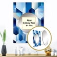 thumbnail image 3 of Designart "Minimalist Geometric Polygons in White and Blue III" Geometric Mirror Wall Decor - Modern Blue Geometric Living Room Wall Mirror Art - 32" x 24" Inch, 3 of 5