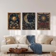 thumbnail image 3 of Singg 3 Pieces Gothic Vintage Celestial Canvas Wall Art, Vintage Tarot Canvas Wall Decor, Mysterious Sky Astrology Picture Poster Prints for Living room Bedroom Office Decores, 3 of 6