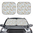 thumbnail image 2 of Haiem Cute Rabbit Hold Carrot Car Windshield Sun Shade (2 Pieces) Foldable Windshield Sun Shade Car Accessories for Truck SUV Pickup-Small, 2 of 7