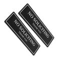 thumbnail image 4 of IFANLANDOR 2Pack No Soliciting Door Warning Sign for Homeowners Acrylic Black Rectangular Plaque, 4 of 7