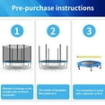 thumbnail image 6 of ZHENYEMEI 8FT Trampoline Net, Trampoline Enclosure Net for 6 Straight Poles, Weather-Resistant, Tear-Proof, Trampoline Net with Double-Headed Zippers, Enhanced Hook for Kids and Adults (No Poles), 6 of 9