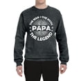 thumbnail image 2 of Wild Bobby, Papa Man Myth Legend Funny Dad Uncle Papa Granpa Dad Gift, Father's Day, Unisex Crewneck Graphic Sweatshirt, Heather Black, 3X-Large, 2 of 4