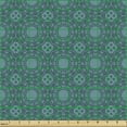 thumbnail image 2 of Ambesonne Mandala Fabric by the Yard Upholstery, Bohemian Geometric Motif, 2 Yards, Petrol Blue, 2 of 5