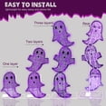 thumbnail image 6 of Magotan Halloween Decorations 3ft Halloween Ghost Decor Pre-Lit 65 LED Purple Light Halloween Cute Ghost Outdoor Decor for Garden Yard Home Party, 6 of 7