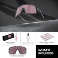 thumbnail image 3 of Oakley OO9406 Sutro Shield Shaped Non-Polarized Sunglasses for Men - Includes Official Eyewear Kit - Dark Galaxy Frame with Dark Galaxy Lens, 3 of 6
