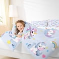 thumbnail image 4 of Homewish Cute Magical Horse 3 Pieces Queen Comforter Set for Teens Boys Girls,Cartoon Rainbow Unicorn Ultra Soft Bedding Sets,Kawaii Stars Love Heart Bedding Comforter Set Breathable, 4 of 8