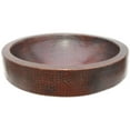 thumbnail image 1 of Eden Bath EB-C009AD Semi Recessed Copper Vessel Sink, Antique Dark, 1 of 1