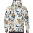 thumbnail image 7 of Salouo Winter Forest Animals Pattern Men's Fall Hoodie Sweatshirt,Sport Hoodie with Pockets for Men Pullover Casual Hooded Sweatshirt-XX-Large, 7 of 7