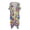 Flowers, variant on HELLHERO Night Rose Moon Long Kimono Swimsuit Cover Up Lightweight Polyester Half Sleeve Bathing Suit Cover Up