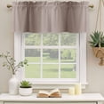thumbnail image 3 of 2 Panels Brown Ombre Valance for Windows, Farmhouse Brown Gradient Modern Art Light Filtering Kitchen Curtains, Rod Pocket Window Treatment Curtain Valances for Living Room Bedroom, 42"x12", 3 of 9