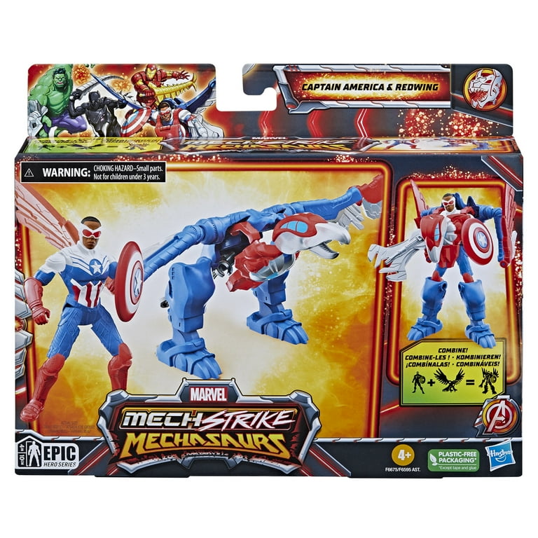 Marvel Flying Avenger Captain America & Redwing Mechasaurus Marvel Flying Avenger Captain America & Redwing Mechasaurus