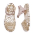 thumbnail image 6 of Gyujnb Girls Glitter Jelly Sandals Soft Sole Casual Footwear, Adjustable Strap Closed Toe Water Shoes (Toddler, Little Girls),4.5-5 Years, 6 of 7
