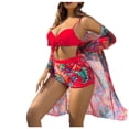 thumbnail image 1 of MKLEKYY Trajes De Baño Dama 2024 New European And Sexy Three Piece Cover Up Bikini Swimsuit For Women, 1 of 5