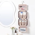 thumbnail image 2 of NISHEL Neceser de Viaje para Mujer, Organizador Colgante Portátil para Champú, Acondicionador, Juego de Brochas, Accesorios de Maquillaje, Tamaño Mediano, Rosa, 2 of 5