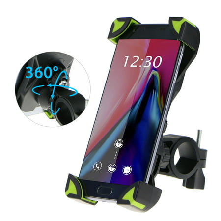EEEKit Bike Phone Mount, Universal Bicycle Cell Phone Holder, Adjustable, fits Most Handlebars, 360 Rotation Stand, Bike Kit Compatible with iPhone X Samsung LG Google GPS