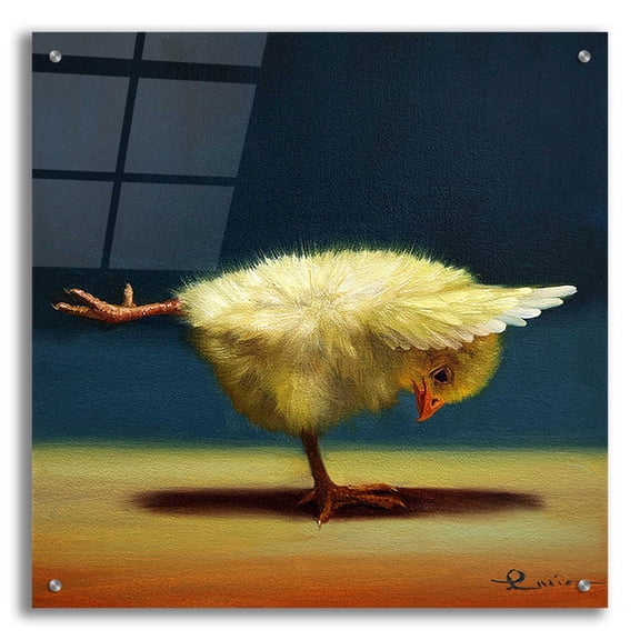 Epic Art 'Yoga Chick Balancing Beam' by Lucia Heffernan, 24"x24"