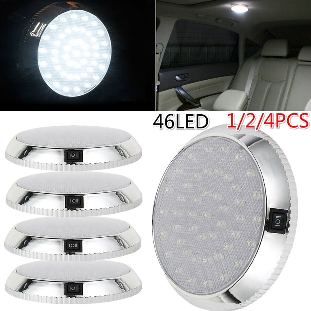 1/2/4PCS 12V 46 LED Car Interior Lights Camper Van Boat Caravan Roof