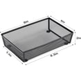 thumbnail image 3 of Silverware Drawer Organizer, Mesh Utensil Organizer for Kitchen Storage, Black Steel Metal Mesh Tray for Flatware Fork Spoon Knife (9x6-4P-Black), 3 of 6