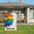 thumbnail image 3 of Sunflower Pride Garden Flag Outdoor Vertical Double Sided LGBTQ Welcome Progress Yard Flag 12x18 Inch for Lesbian Gay Bisexual Transgender Pansexual Small Flags Decorations Farmhouse Outside Decor, 3 of 5