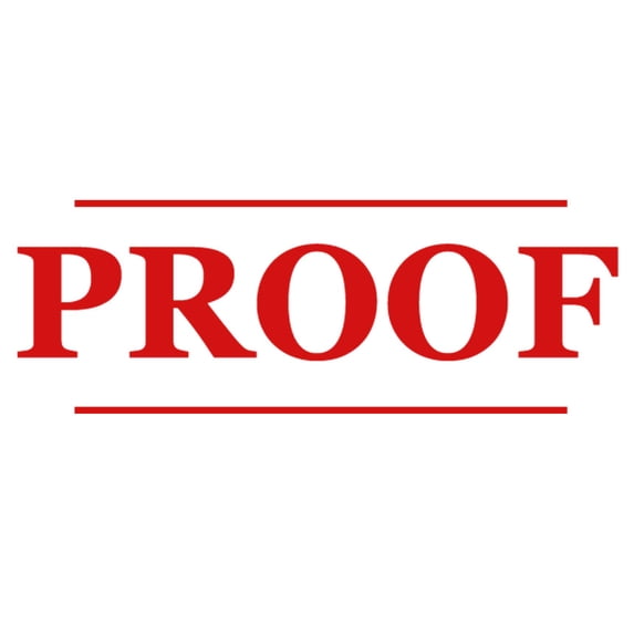 Printtoo Proof Self Inking Rubber Stamp Pre-Inked Office Stamp- Home Office Business Stationery, 47 x 20 mm Red