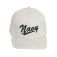 thumbnail image 1 of United States Navy Script Distressed Adjustable Ivory Cap, 1 of 2