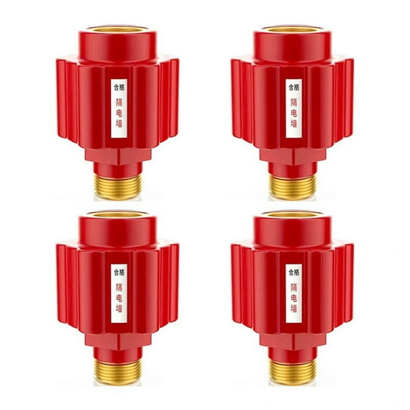 4 Piezas [Dientes de Cobre Engrosados] Calentador de Agua Eléctrico de Pared Anti-Eléctrico Accesorios de Calentador de Agua Doméstico Rojo
