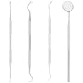 thumbnail image 5 of Juego de 4 herramientas de acero inoxidable para la limpieza dental de perros: espejo dental, raspador bucal, removedor de dientes, placa y sarro., 5 of 5
