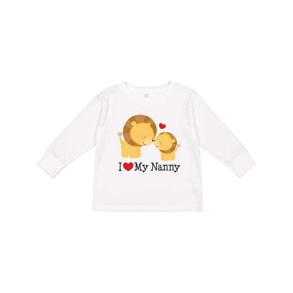 Inktastic I Love My Nanny Boys or Girls Long Sleeve Toddler T-Shirt