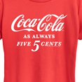 thumbnail image 2 of Coca-Cola - As Always Five Cents  - Women's Short Sleeve Graphic T-Shirt, 2 of 5