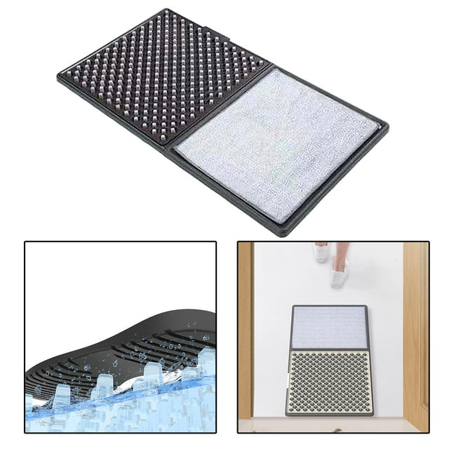 Wandteppich desinfectante para puerta de 37"×17.7" para suela de , Wandteppich desinfectante para piso para exteriores, Wandteppich absorbente para piso, Gris yotijar felpudo de entrada