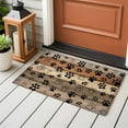 thumbnail image 4 of Entryway Rug 2'x3', Brown Beige Small Rug for Kitchen Bathroom Door Mat Indoor Entrance, Rustic Farmhouse Dog Paw Vintage Non-Slip Area Rugs Floor Mats Carpet Front Door Rugs, 4 of 8