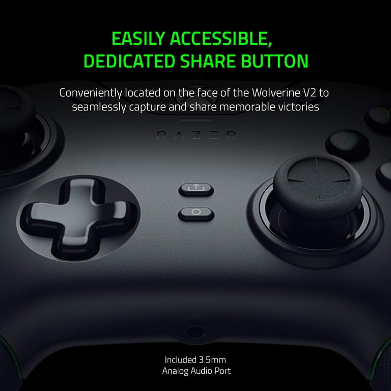 Razer Wolverine V2 Gaming Controller - Black, USB, Compatible with