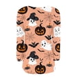 thumbnail image 4 of Bovemsi Womens Sweaters Ladies' Fashionable Casual Printed Pullover With Pockets Plush Capless Sweater Halloween Sweater, 4 of 5
