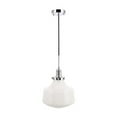 thumbnail image 3 of Lyle 1 light Chrome and frosted white glass pendant, 3 of 4