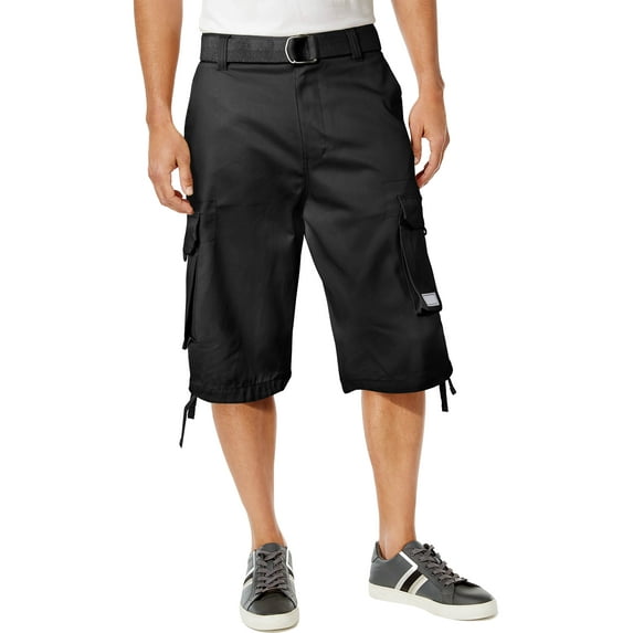 Ma Croix Pro Club Mens Cotton Twill Cargo Short Pants with Belt 30"-52"