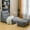 Gray, variant on Baxluxe Big Bean Bag Chair with Ottoman for Adults, Giant Beanbag Chair with Filler Included, Comfy Reading Chair for Bedroom, Chaise Lounge for Living Room, Gray
