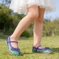 thumbnail image 5 of LRen Girls' Sandals Size 4 Girls Breathable Embroidered Soft Sole Dance Shoes Casual Mesh Sandals for Toddlers And Kids, 5 of 8