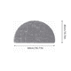 thumbnail image 2 of 1 felpudo, alfombrilla suave, semicircular, en forma de media luna, felpa, antideslizante, superabsorbente, felpudo de microfibra para el hogar, baño, dormitorio camello WD.WDQZL Producto electrónico, 2 of 5