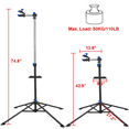 thumbnail image 4 of Yaheetech Folding Adjustable Bicycle Repair Stand Rack,Black, 4 of 8
