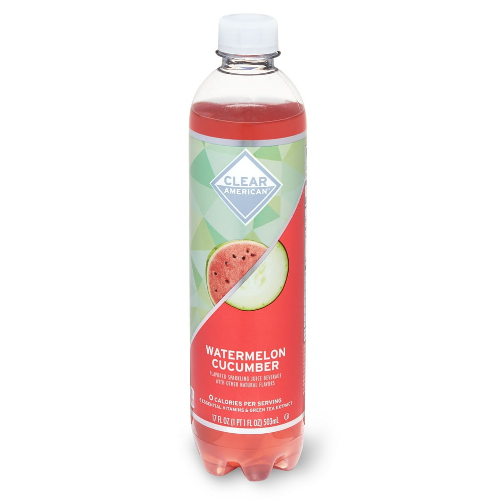 Clear American Watermelon Cucumber Sparkling Juice Beverage, 17 fl oz