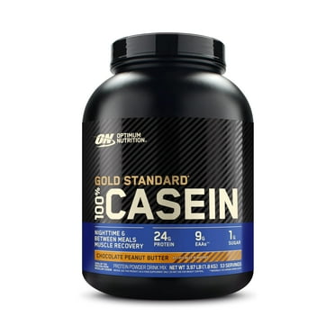 Optimum Nutrition Gold Standard 100% Casein Protein Powder, Chocolate Peanut Butter, 24g Protein, 4 Lb