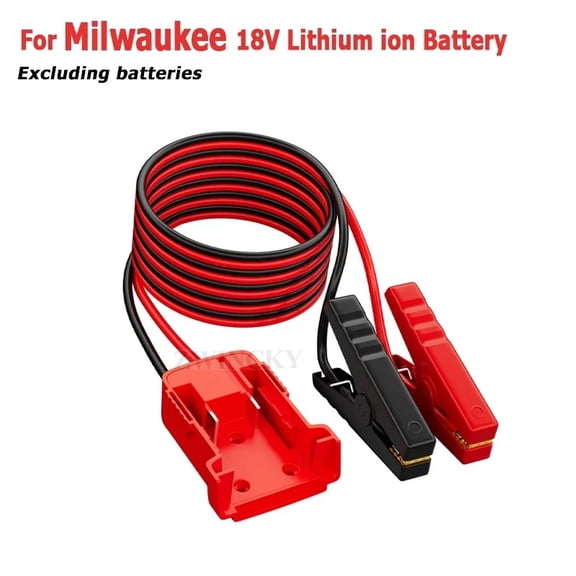 Jumper Cables for Mil*wau*kee 18V Battery 6.0Ft Car Jump Starter Heavy Duty Clamp Automotive Booster Cables