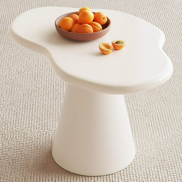 Small End Table Cloud Side Table Modern Cocktail Table Irregular Nesting Table Small Space Table for Living Room White